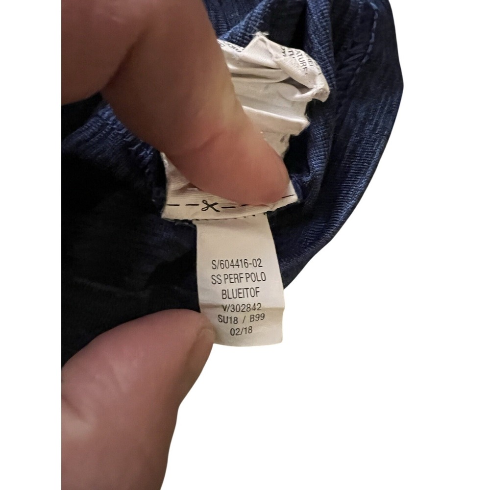 Old Navy Active Go-Dry Mens Performance Polo Shirt Navy Blue Space Dye XL 604416 - Picture 5 of 7